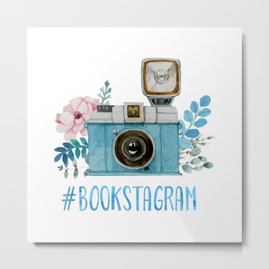 Blue Bookstagram Metal Print
