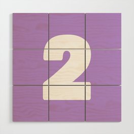 2 (White & Lavender Number) Wood Wall Art