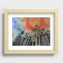 Water Color Cathedral Recessed Framed Print