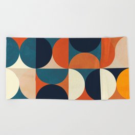 mid century abstract shapes fall winter 1 Beach Towel