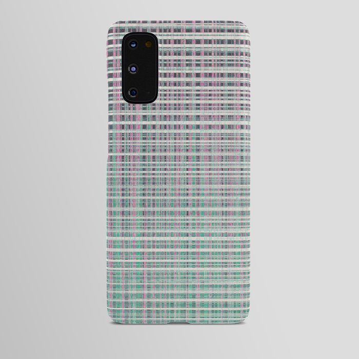 Grungy Plaid Textile Abstract Pattern Android Case