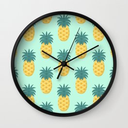 Exotic Pineapple Pattern Wall Clock