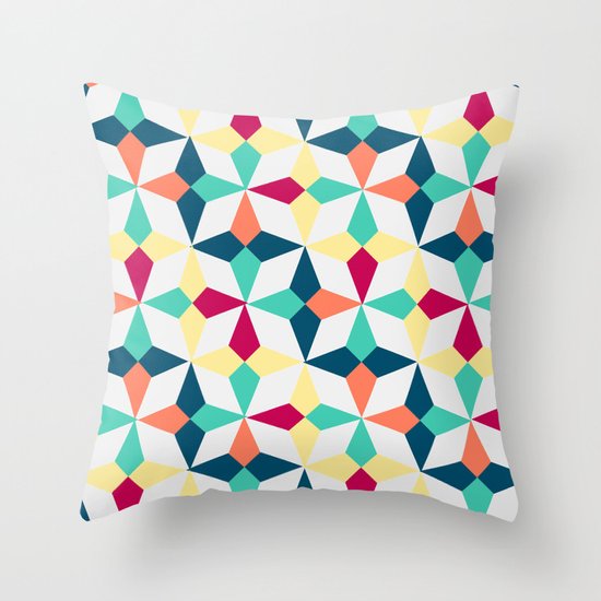 FloralGeometric Throw Pillow