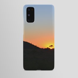 South Africa Photography - Silhouette Of A Acacia Tree In The Sunset Android Case