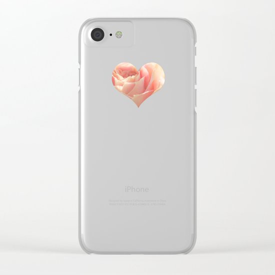 Bunch of pink Roses at backlight- Rose Flowers Clear iPhone Case
