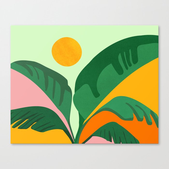 Things Are Looking Up 2 Wide View / Tropical Greenery Canvas Print