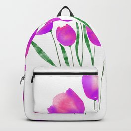 Watercolour Flower SUSA Custom Backpack | Stencil, Painting, Street Art, Black And White, Realism, Oil, Acrylic, Ink, Typogrphy, Surrealis 