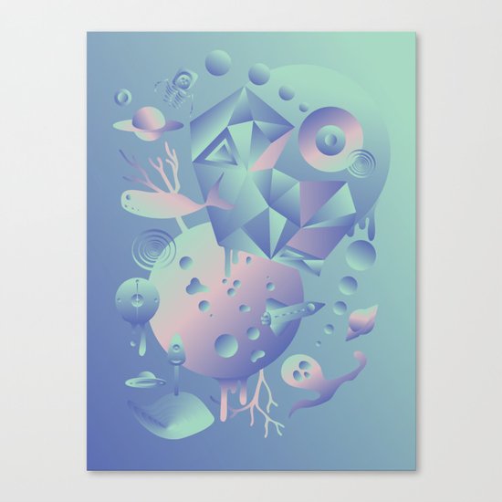 Geometromorphic Ocean Canvas Print