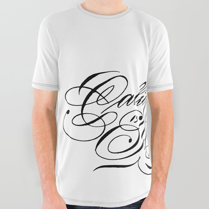 Calligraphy Is Awesome All Over Graphic Tee