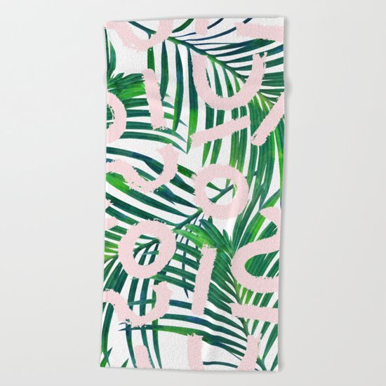Palm Blabber #society6 #decor #buyart Beach Towel