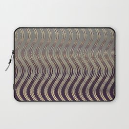 Shades Of Brown Ombre Wave Design Laptop Sleeve