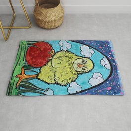 Angry Baby Chicken by RobiniArt! Rug
