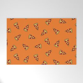 Pizza Slice Pattern (orange) Welcome Mat