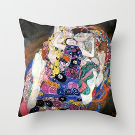 Gustav Klimt Die Jungfrauen The Maiden Throw Pillow