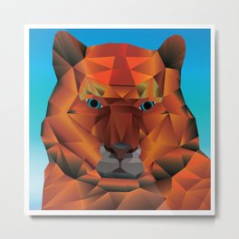 Polygon Big Cat Metal Print | Illustration, Abstract, Pattern, Animal 