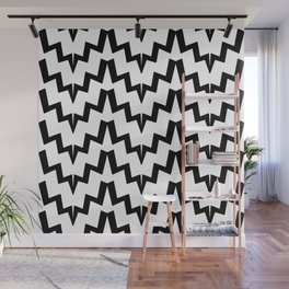Abstract geometric pattern - black and white. Wall Mural