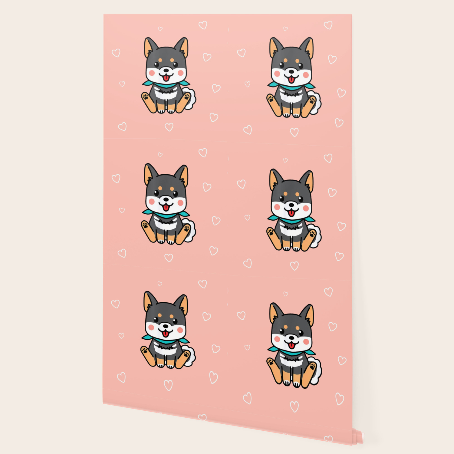Black Shiba Inu Kawaii Japanese Dog Wallpaper By Duythetees Society6