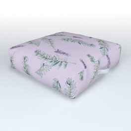 Lavender, Illustration Outdoor Floor Cushion