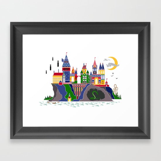 Pop Art Hogwarts Framed Art Print