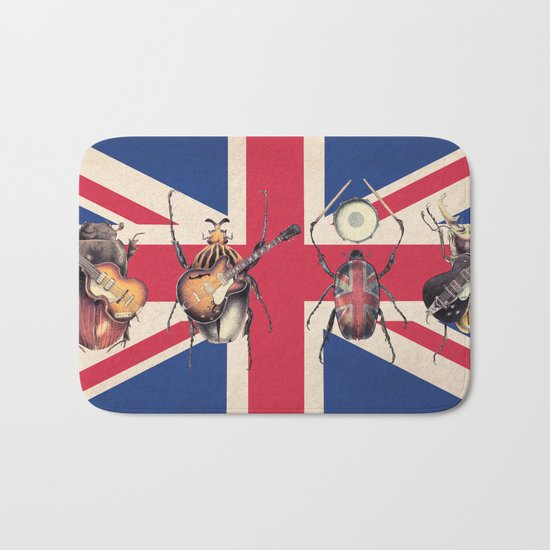Meet the Beetles (Union Jack Option) Bath Mat