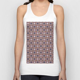 Red And Blue Glass Seamless Pattern Unisex Tank Top
