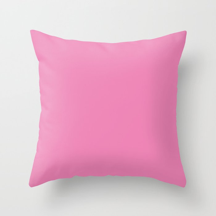 Palm Beach Preppy Hibiscus Pink Throw Pillow