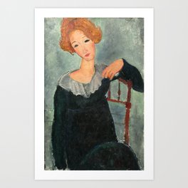 Woman with Red Hair by Amedeo Modigliani, 1917 Art Print