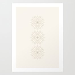 Neutral White, Circle Geometric Art, Boho Artwork Art Print