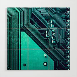 Circuit board Wood Wall Art