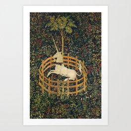 The Unicorn in Captivity (from the Unicorn Tapestries) 1495–1505 Art Print