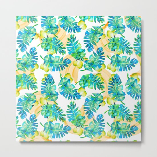 Pattern fruit & leaf Metal Print