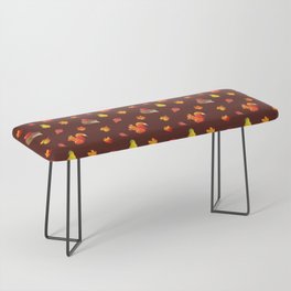 Hedgehog,squirrel,autumn pattern  Bench