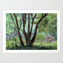 in the woods Art Print