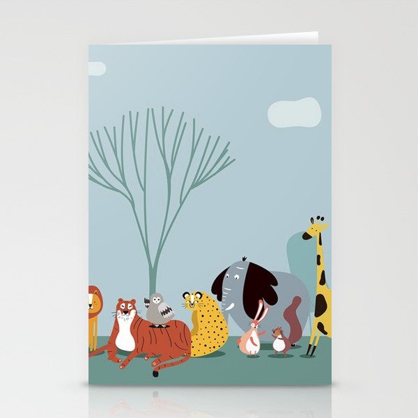 Wild Animals Stationery Cards