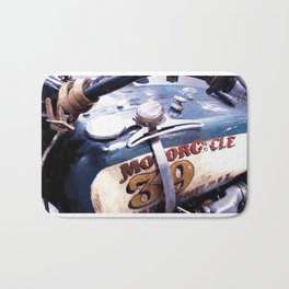 MOTORCYCLE 39 Bath Mat | Vintage, Photo, Sports 