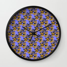 Gelsemium Sempervirens Carolina Jasmine Blossom Pattern Wall Clock
