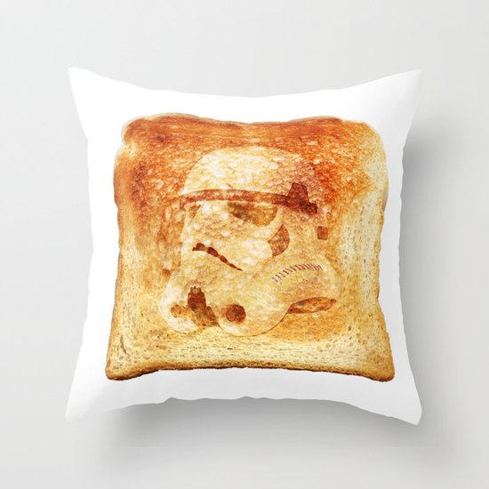 Stormtrooper Toast Throw Pillow