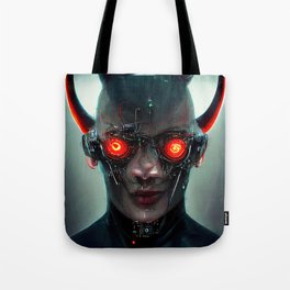 Cyber Devil Tote Bag