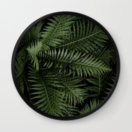 Tropical leaves 02 Wall Clock | Jungle, Photo, Tropical, Floral, Palmleaves, Drop, Summer, Green, Amazon, Droplets 