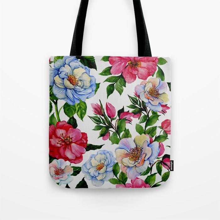 vintage floral tote bag