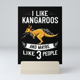 Kangaroo Red Australia Animal Funny Mini Art Print