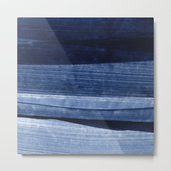Navy Blue Ocean Abstract Painting Sixteen Metal Print