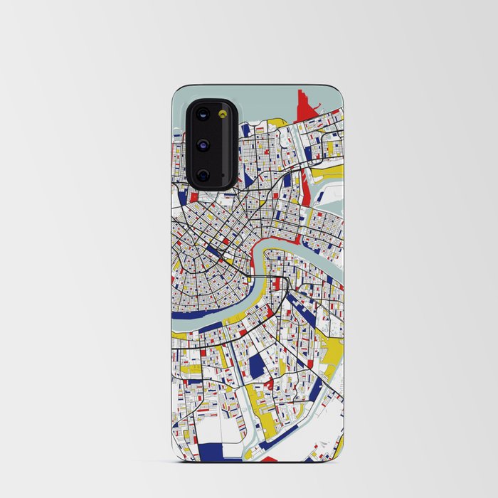 New Orleans, Louisiana City Map - Mondrian Android Card Case