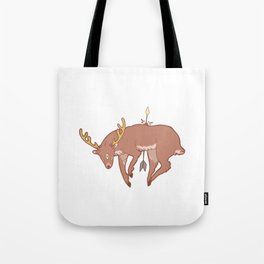 Deer, Struck by Arrow Tote Bag