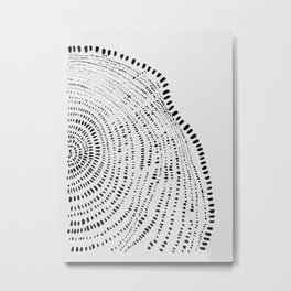 Tree Rings No. 2 Line Art Metal Print