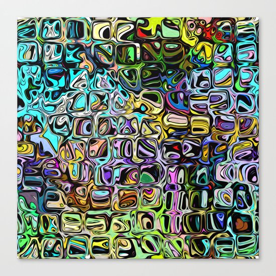 Abstract Blended Colors Canvas Print