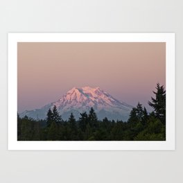 Mt. Rainier at Sunset Art Print