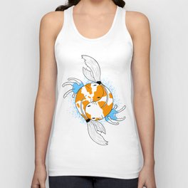 Yin and Yang Koi Fish Unisex Tank Top