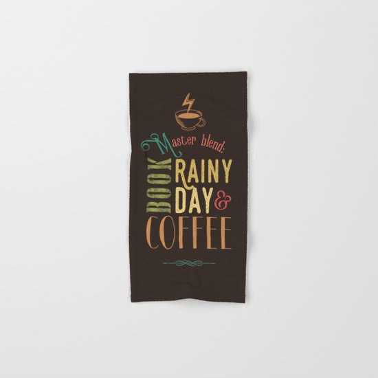 Coffee, book & rainy day Hand & Bath Towel