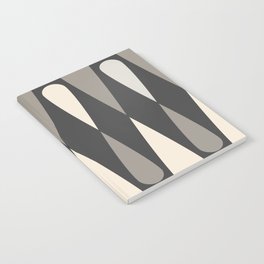 Modern Teardrops Griege Notebook